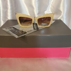 Zero UV Beige Cateye Full Protection Sunglasses
